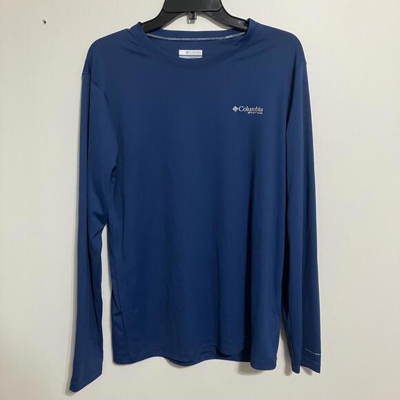 Columbia PFG Blue Long Sleeve Performance Shirt Men's Small - Picture 1 of 4